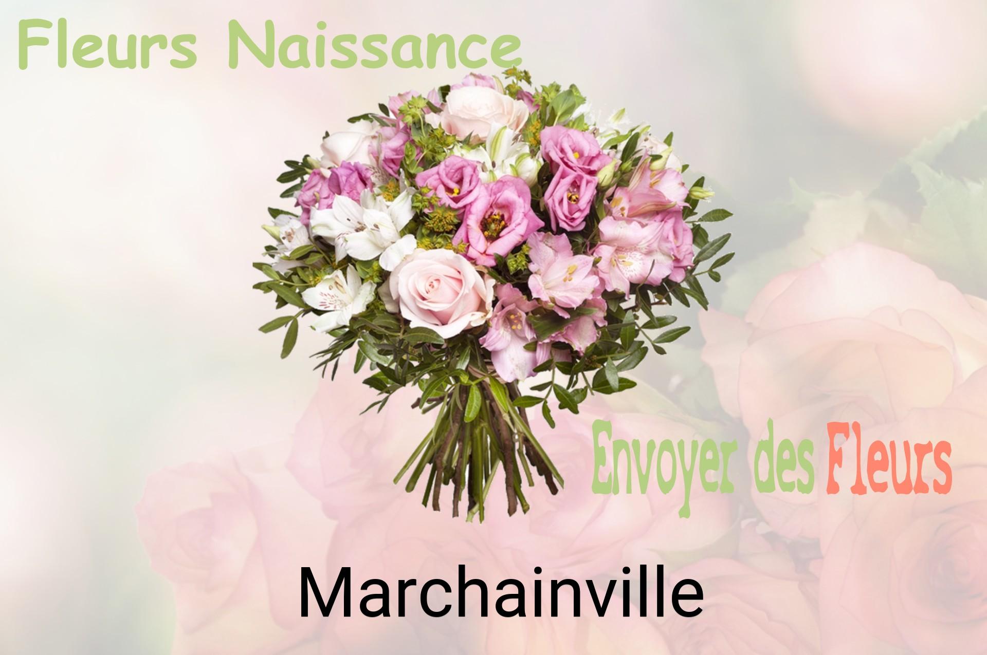 Bouquet de fleurs de naissance livré à Marchainville