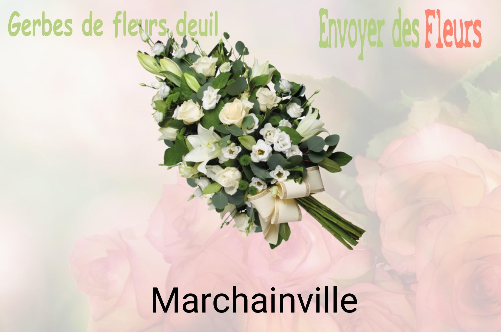 Gerbe de fleurs de deuil livrée à Marchainville